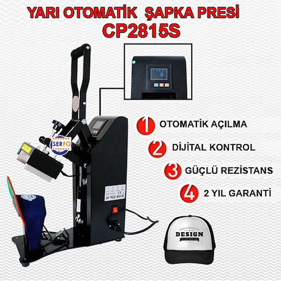 Yarı Otomatik Şapka Transfer Baskı Presi