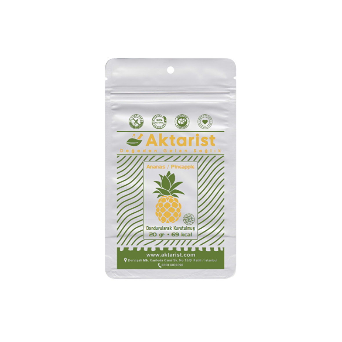 Aktarist Freeze Dried Ananas Kurusu 20 Gr