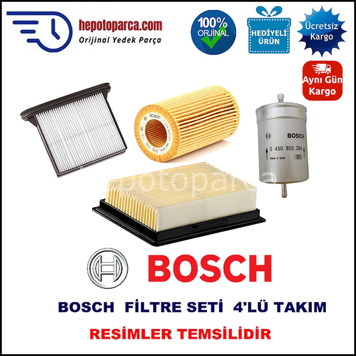 TOYOTA Corolla Verso 2.2 D-4D (08.2005 - 02.2009) BOSCH Filtre Seti filitre