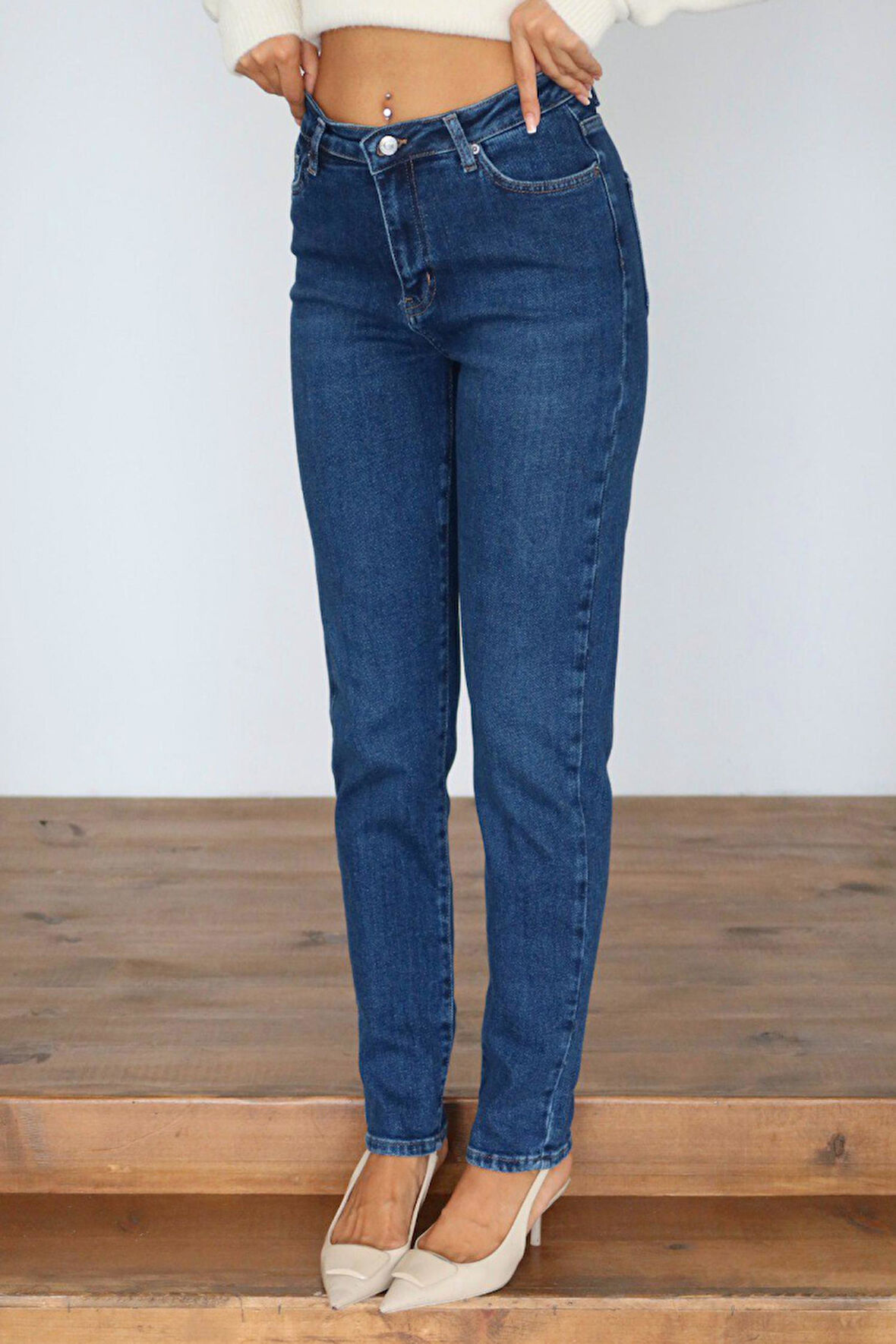 Lacarino7527 Kadın Mom Jean Pantolon