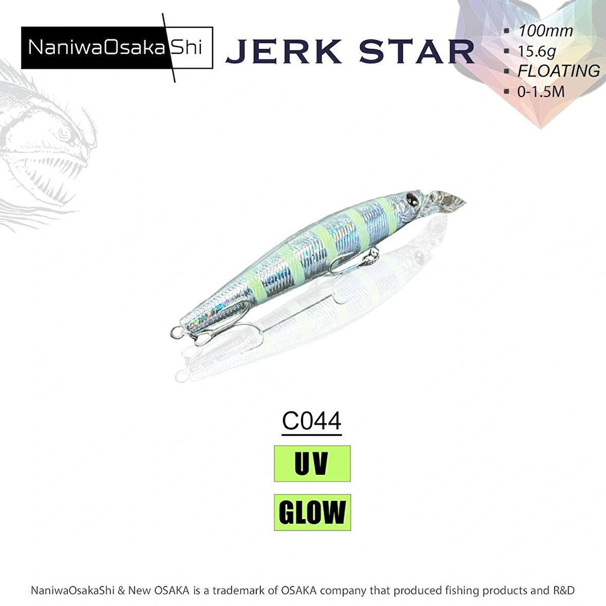 NANIWAOSAKASHI JERKSTAR 100MM 15.6G COLOR:C044