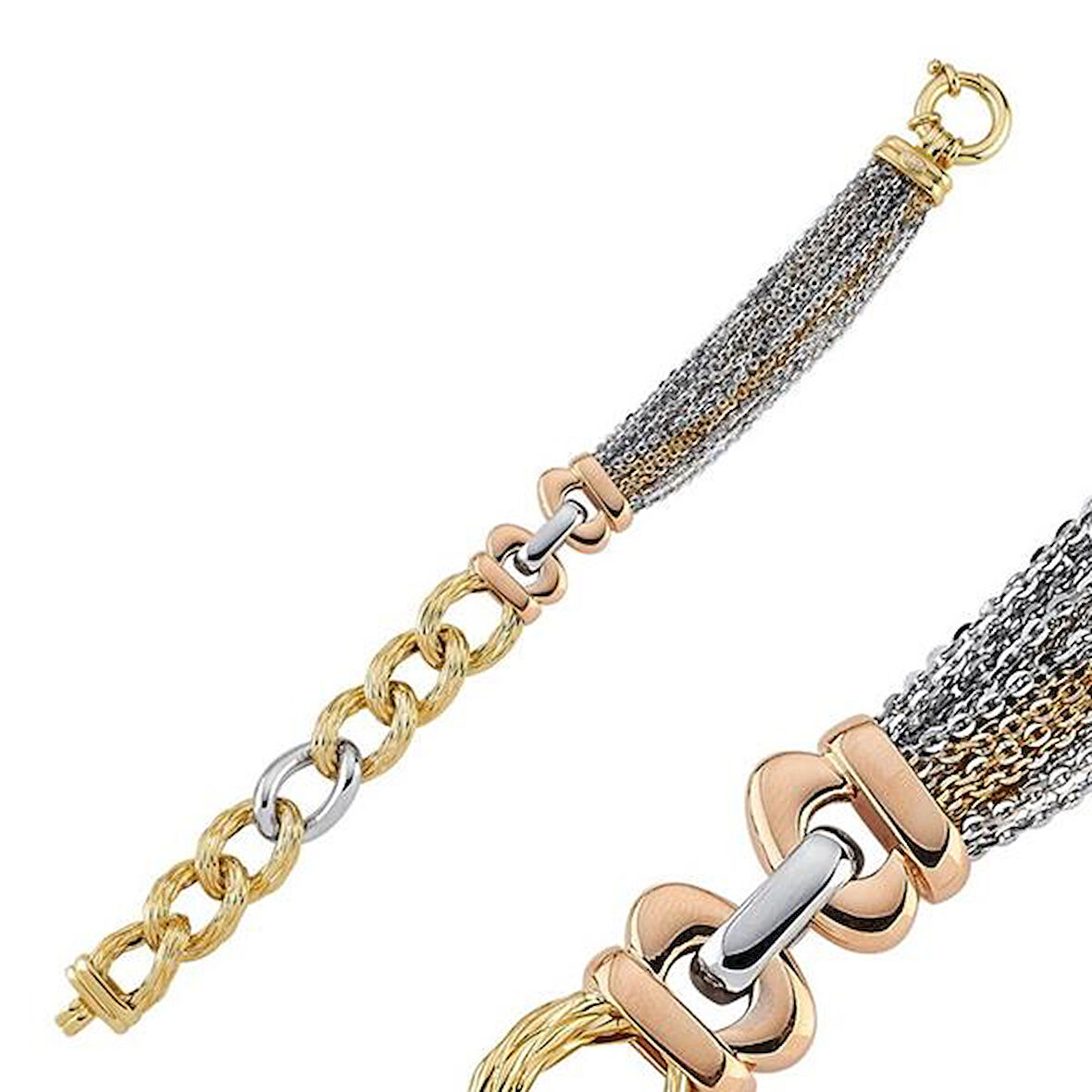 Altın Tasarım Rose Kolye