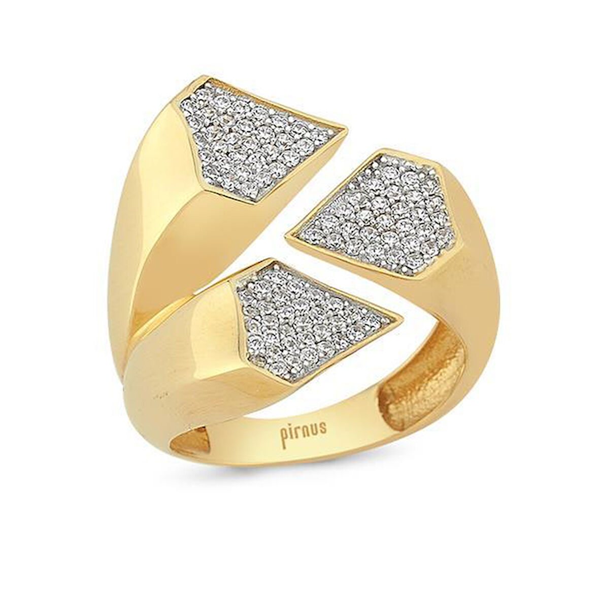 Altın Taşlı Tasarım Yüzük