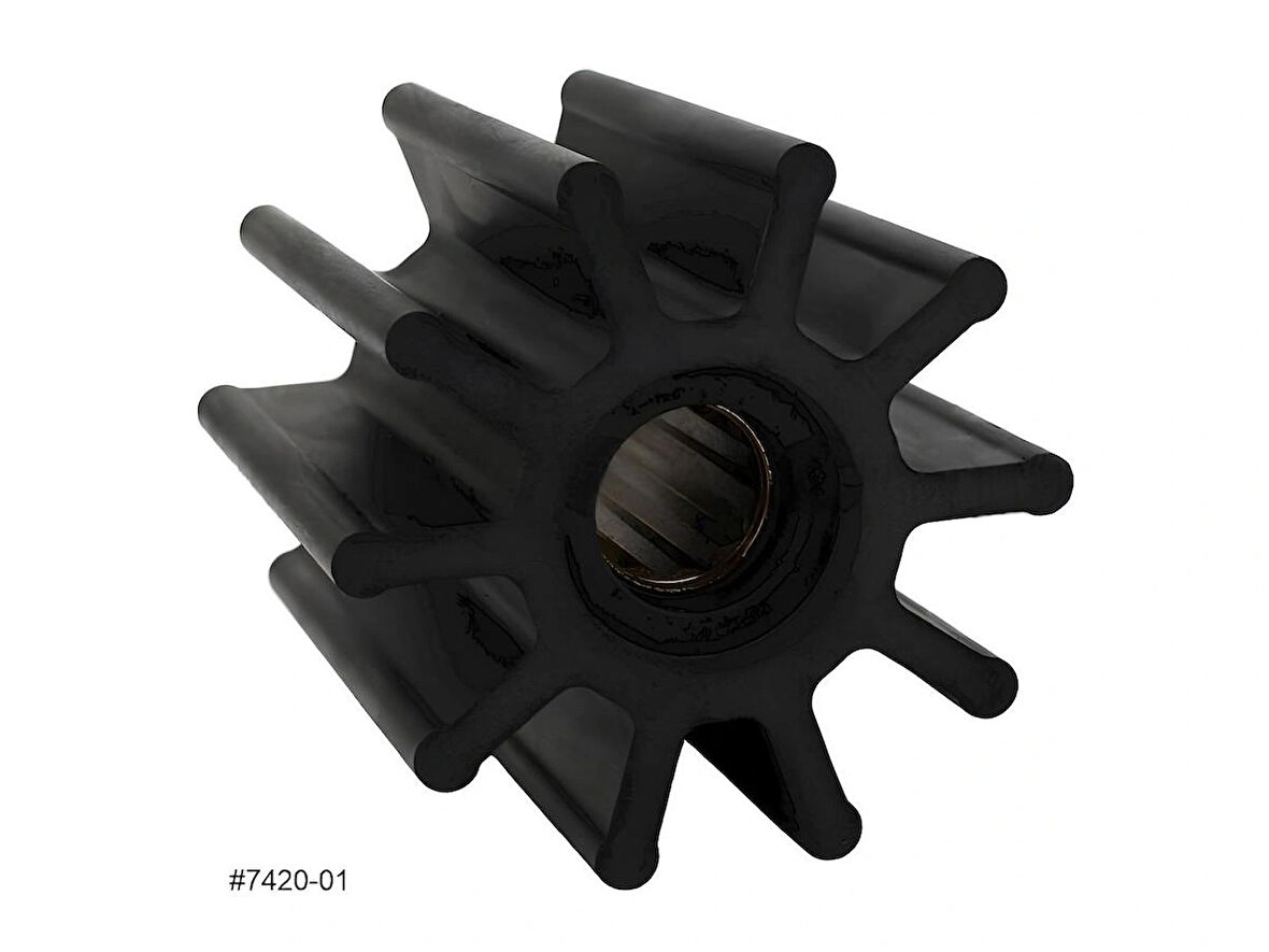 7420-01 JMP Marine Flexible Impeller (Replaces Jabsco 31130-0061, Yanmar 119593-42200)