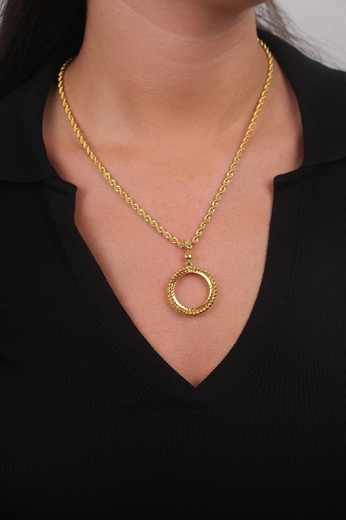 14 Ayar Altın 50 cm Burgu Zincir Kolye 324