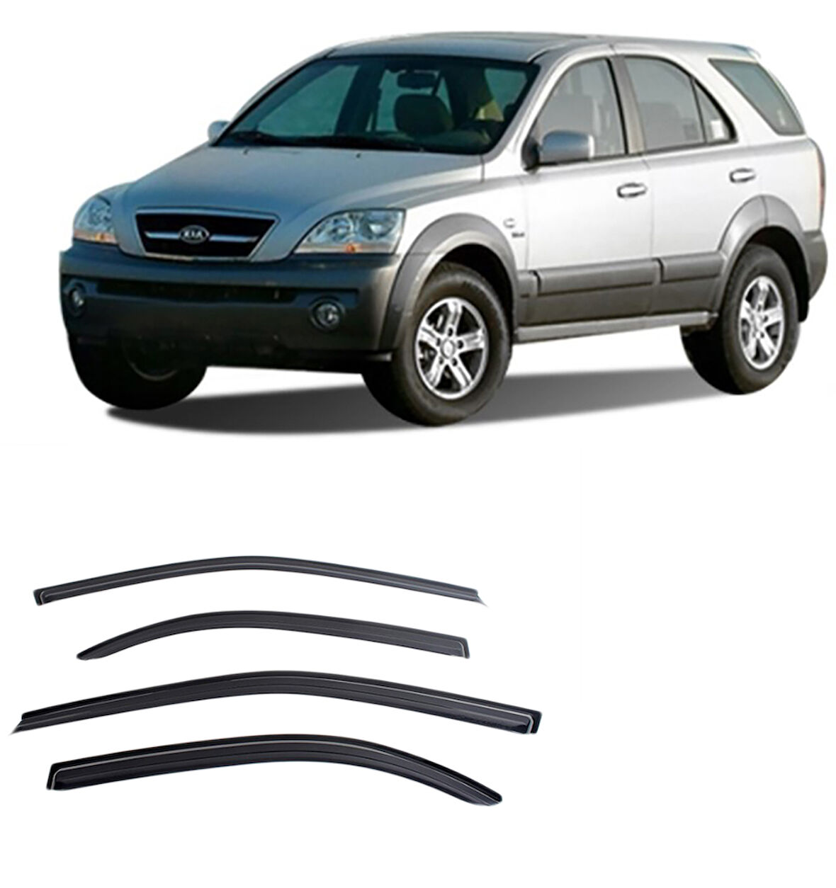 Kia Sorento 2002-2009 Cam Rüzgarlık OEM (Made in Korea)