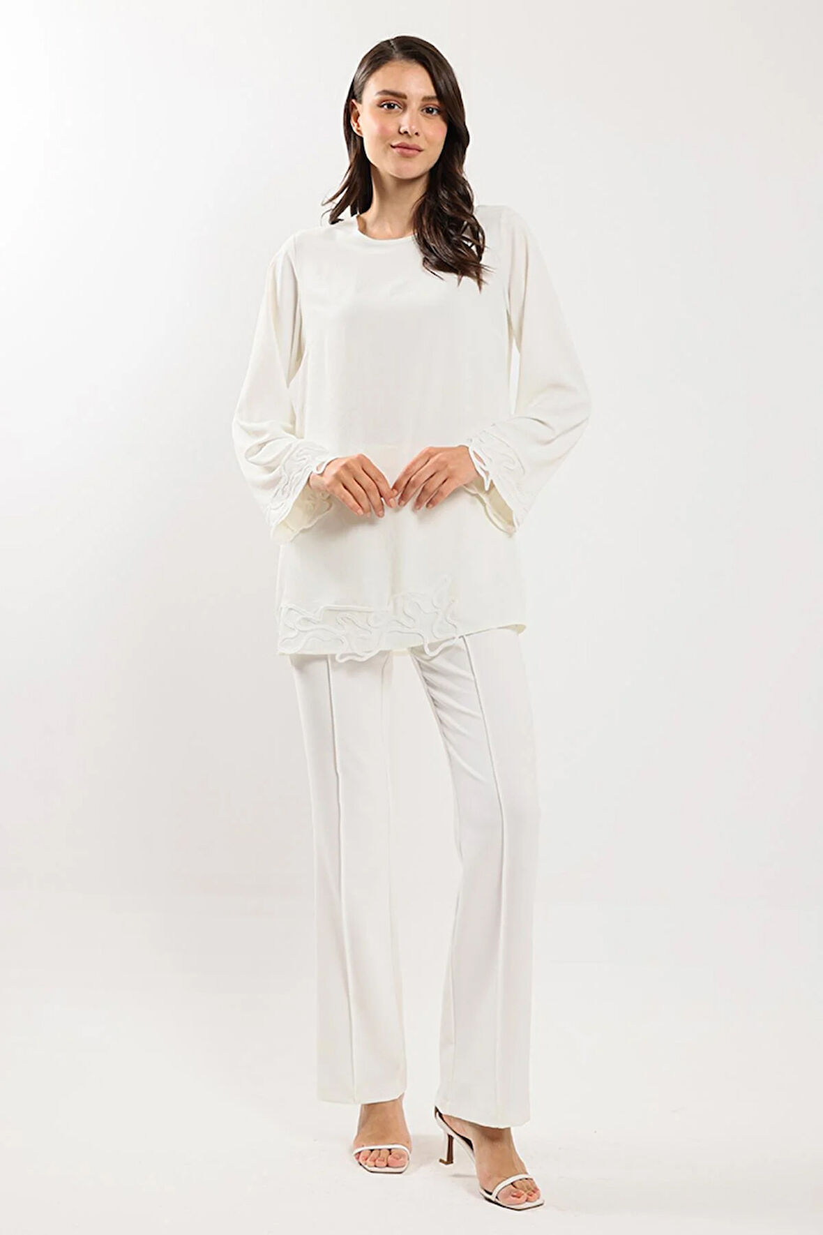 NAKİ & MASKARA Bluz 23MY2164 Ekru