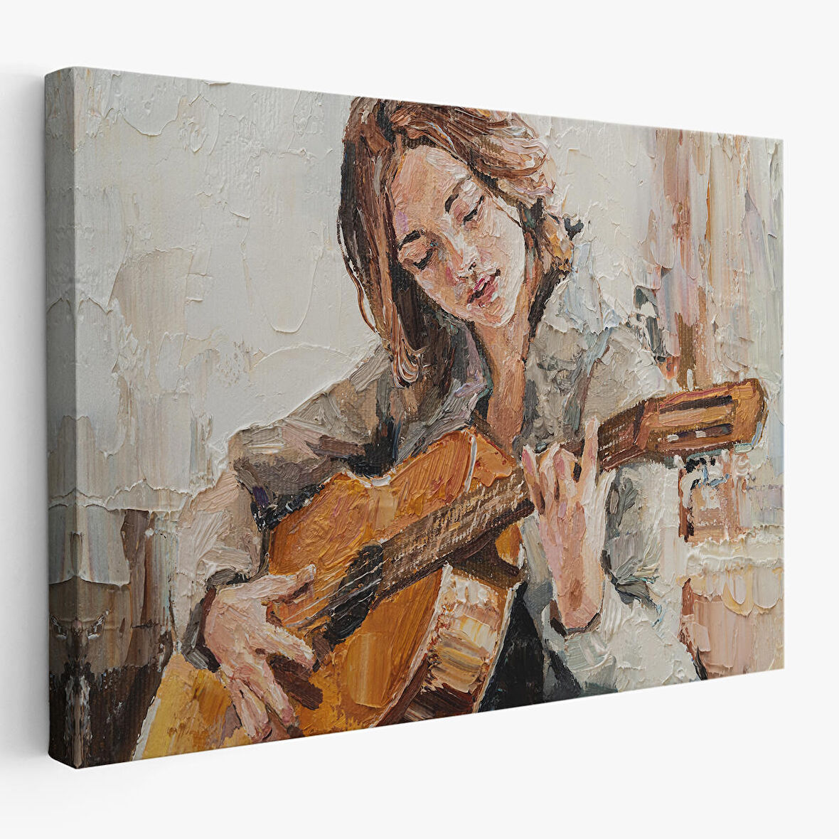 Gitar Çalan Kız Duvar Tablosu-1241