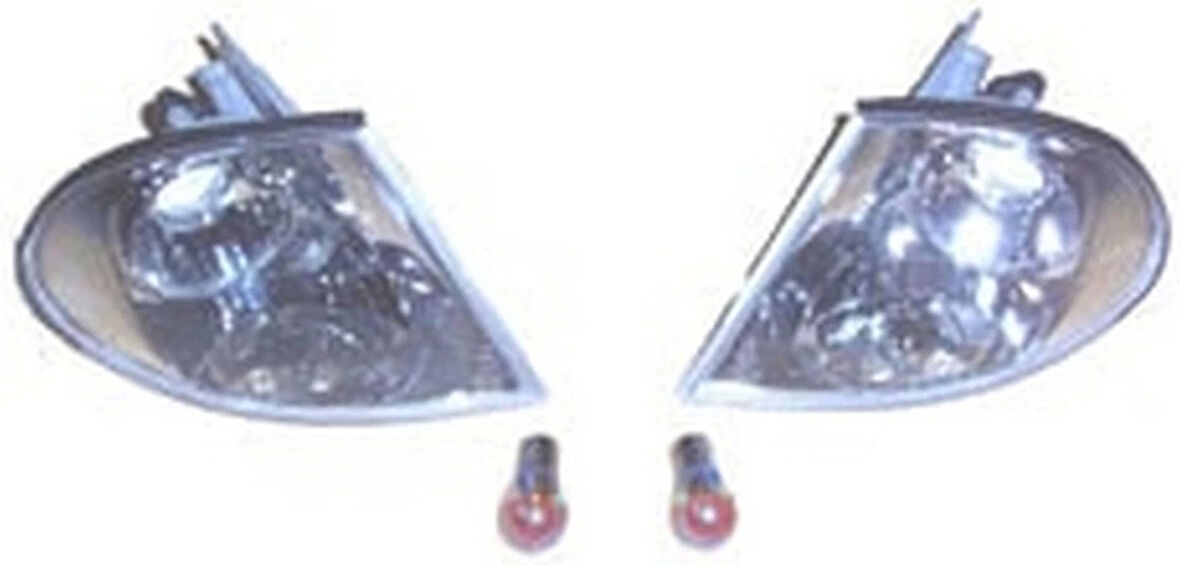 1998-2001 Bmw 3 Serisi Sd- Modifiye Ön Sinyal Sağ-Sol Set 2 Parça Beyaz-Nikelajlı (Far Tarafı Düz) (Adet)