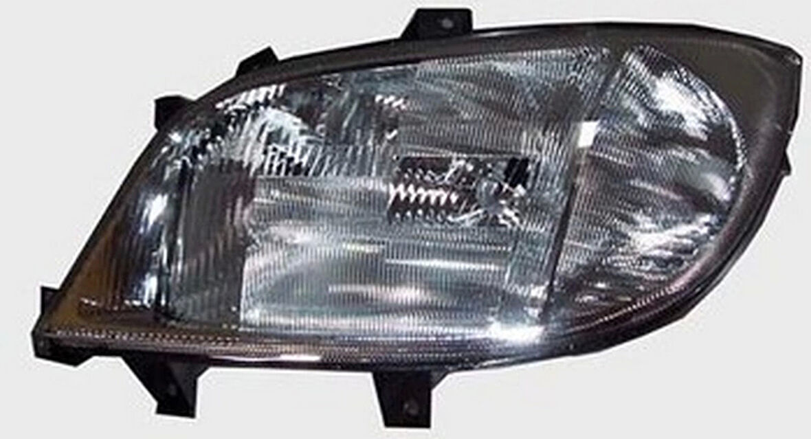 2000-2002 Mercedes Sprinter Far Lambası Sol Elektrikli-Sisli-Çizgili Cam (H1-H1-H7)(Tyc) (Adet) (Oem No:9018201461)