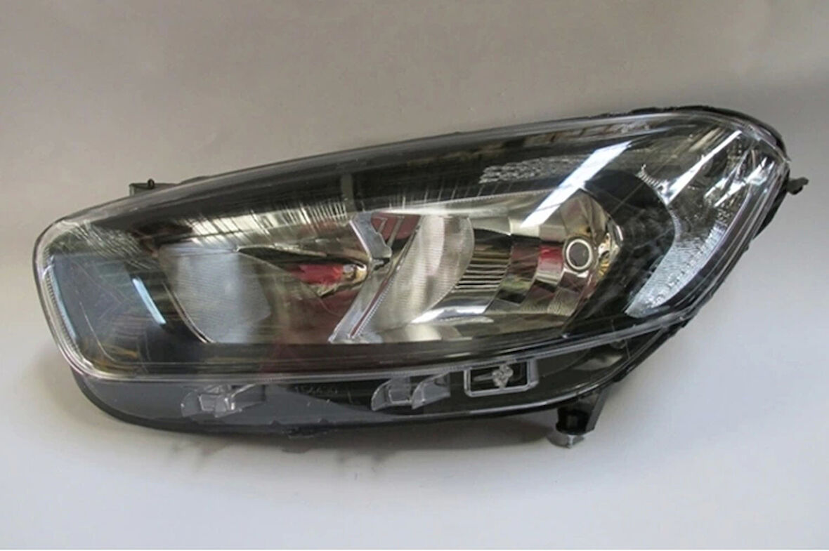 2018-2021 Ford Tourneo Courier Far Lambası Sol Elektrikli/Motorlu Siyah 9 Fişli (H7/H15)(Ayfar) (Oem No:Et7613W030Cj)