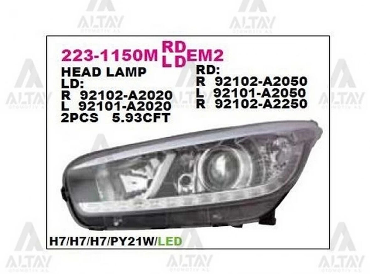 Far Ceed 2012-2018 Elektrikli Ledli Siyah Sol (Oem No:223-1150Lmldem2) (Adet)