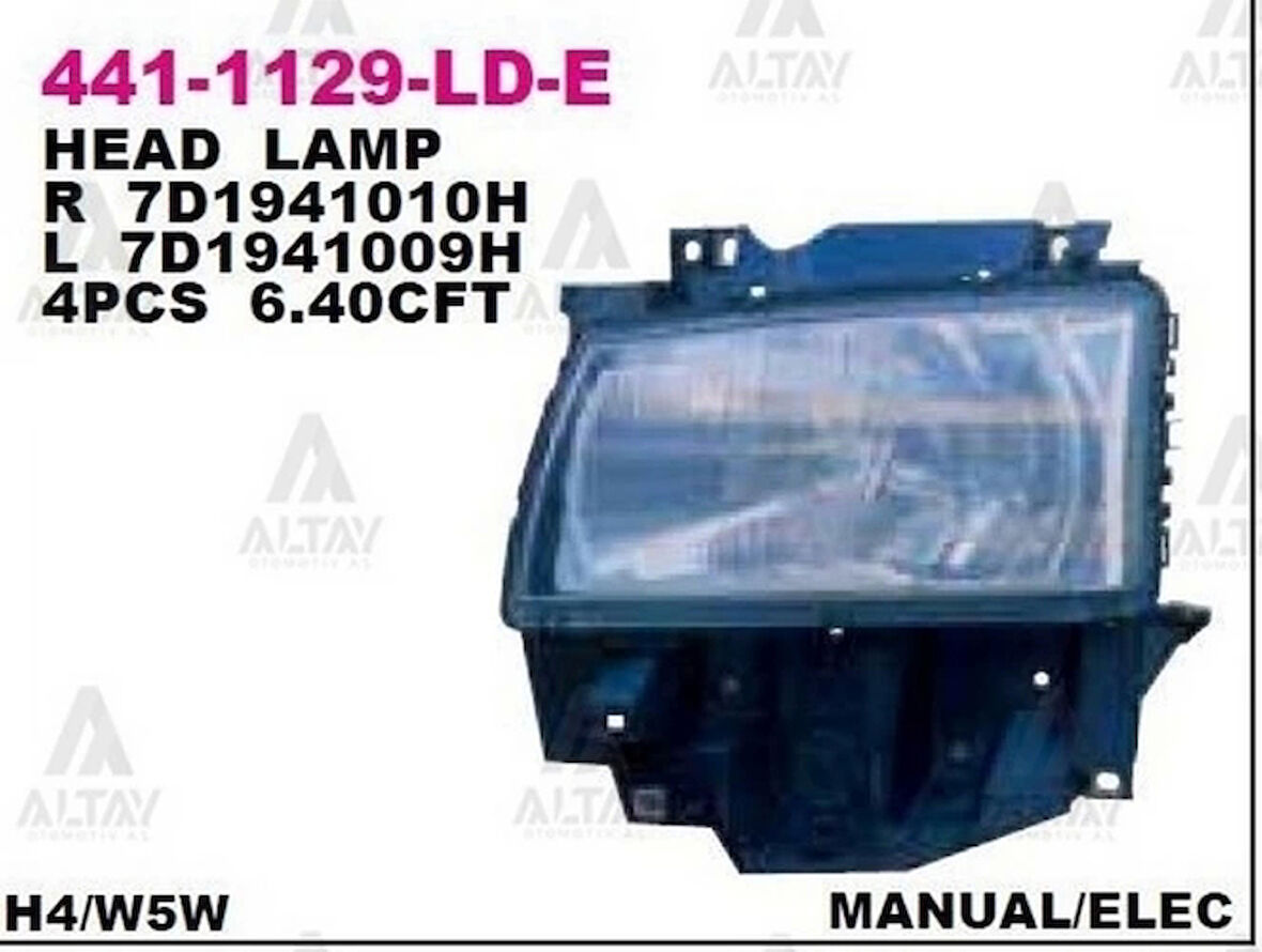 Far T4 Caravella  1997-2003 Sol (1 Adet) (Oem No: 7D1941009H)