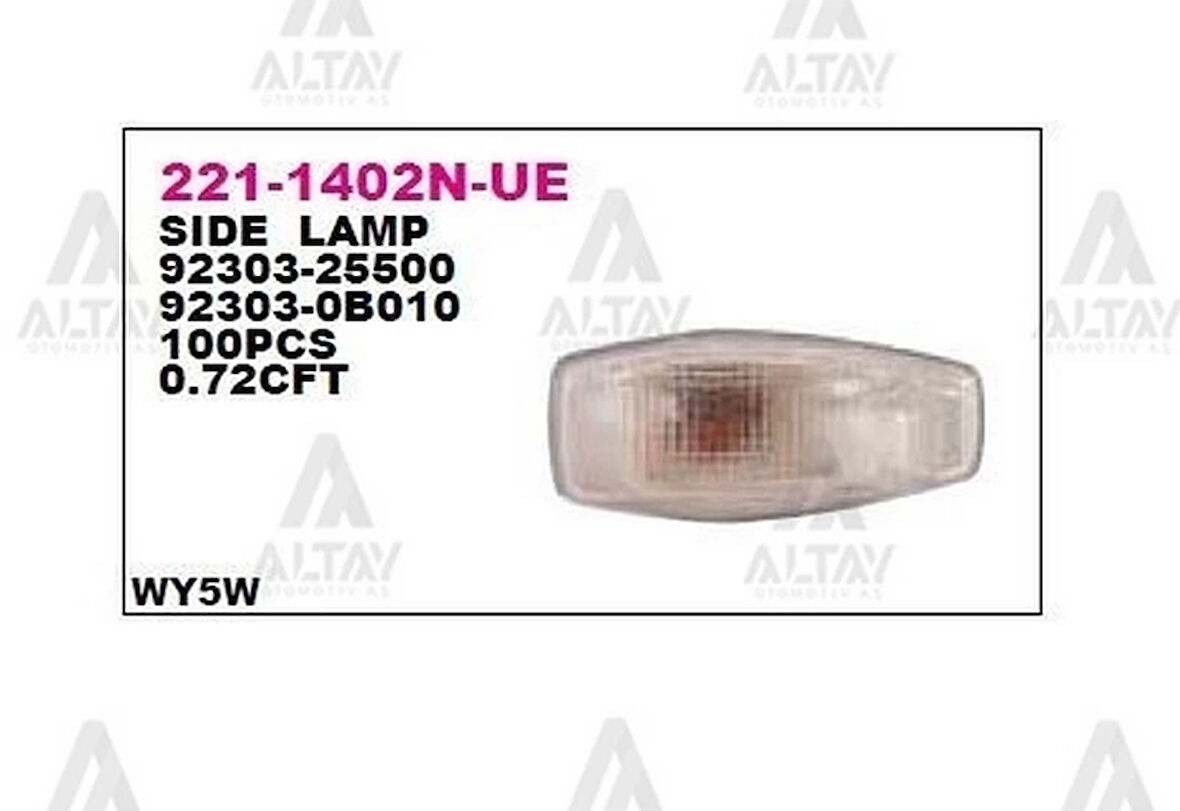 Sinyal Lambası Çamurluk Getz 2002-2005 İ10 2008-2012 Matrix 2001-2005 (Oem No:92303-25500) (Adet)