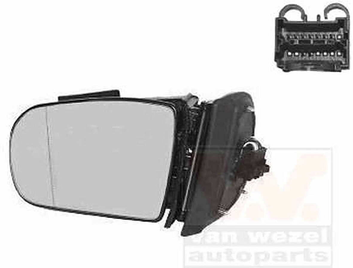 Mercedes 210 1999 2002 Dış Dikiz Aynası Sol 9Pın Katl.  Elek. Rezıs. Kapaksız Cam Dahıl (Oem No:A2108101176)