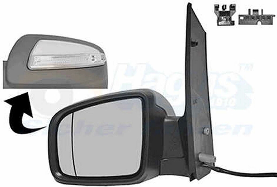 Mercedes Vito.111,115,116Cdı 2010  Ayna Camı Sol Çız.Res. (Oem No:A0028114133)