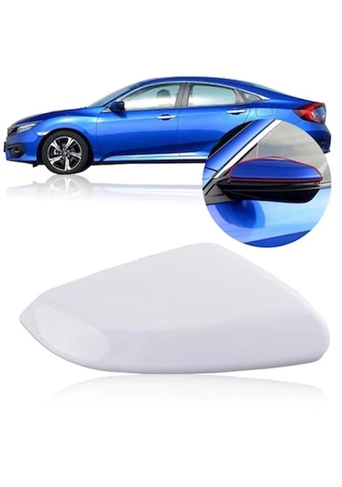 Honda Cıvıc Ayna Kapağı Astarlı 2016--Den İtibaren; Sol (Oem No: V-2249)