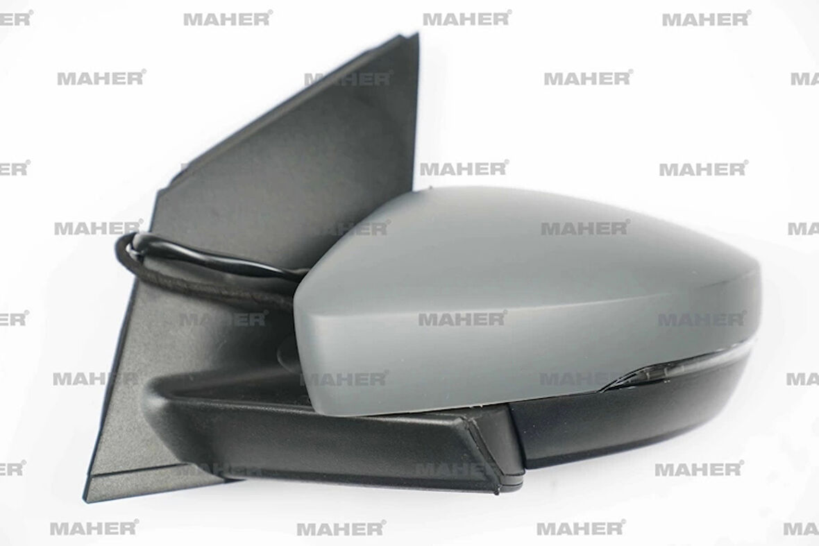 Dış Dikiz Aynası Polo 2009-2010 Elektrikli, Isıtmalı, Sinyalli, Astarlı, Kare Soket Sol (Oem No:6R1857507D9B9) (Adet)