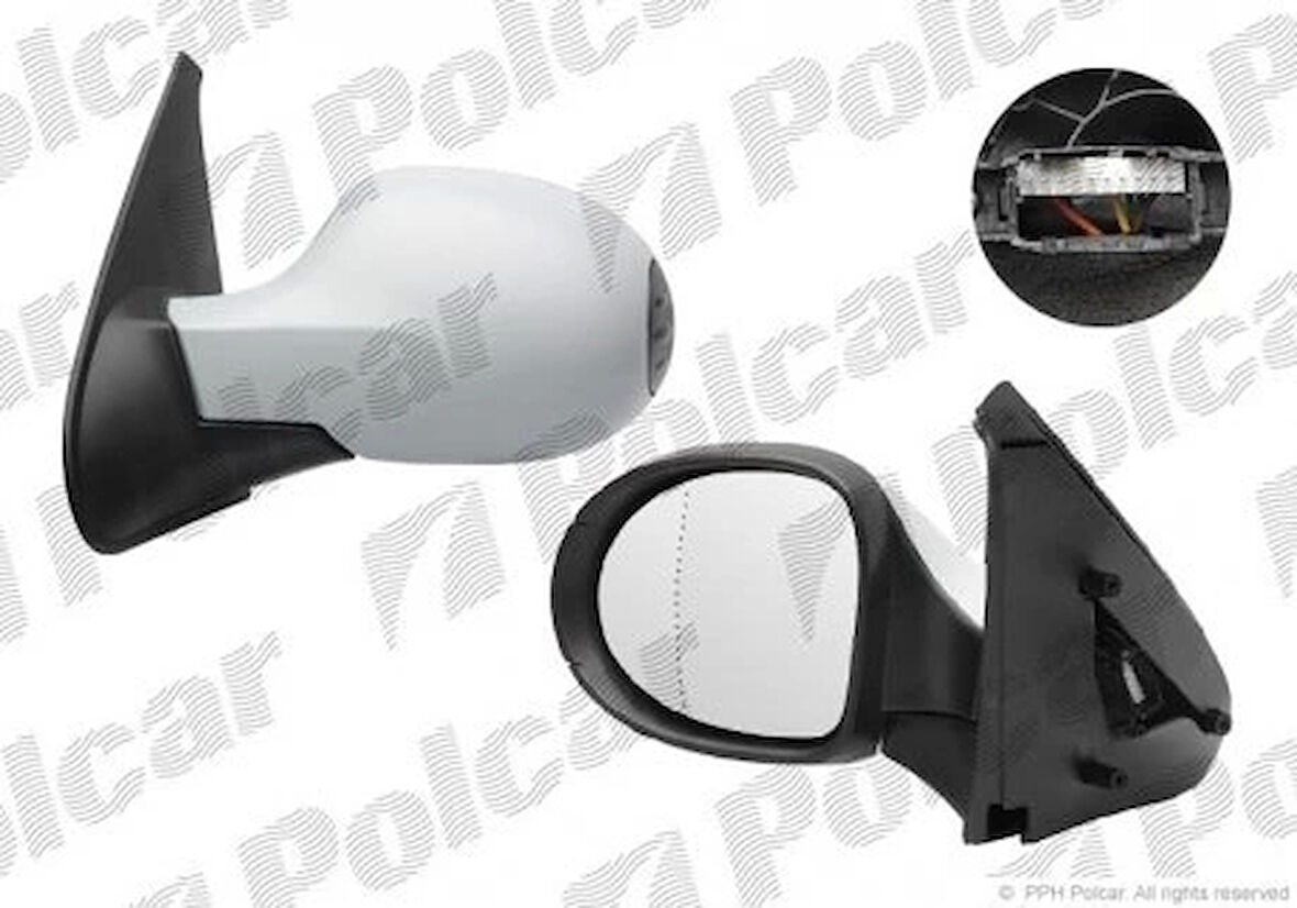 Dıs Dıkız Aynası Sağ 10H7P-Elektrıklı Isıtmalı Astarlı Sensörlü Renault Clıo Symbol Thalıa Bm 08-12 (Oem No: 7702298007)