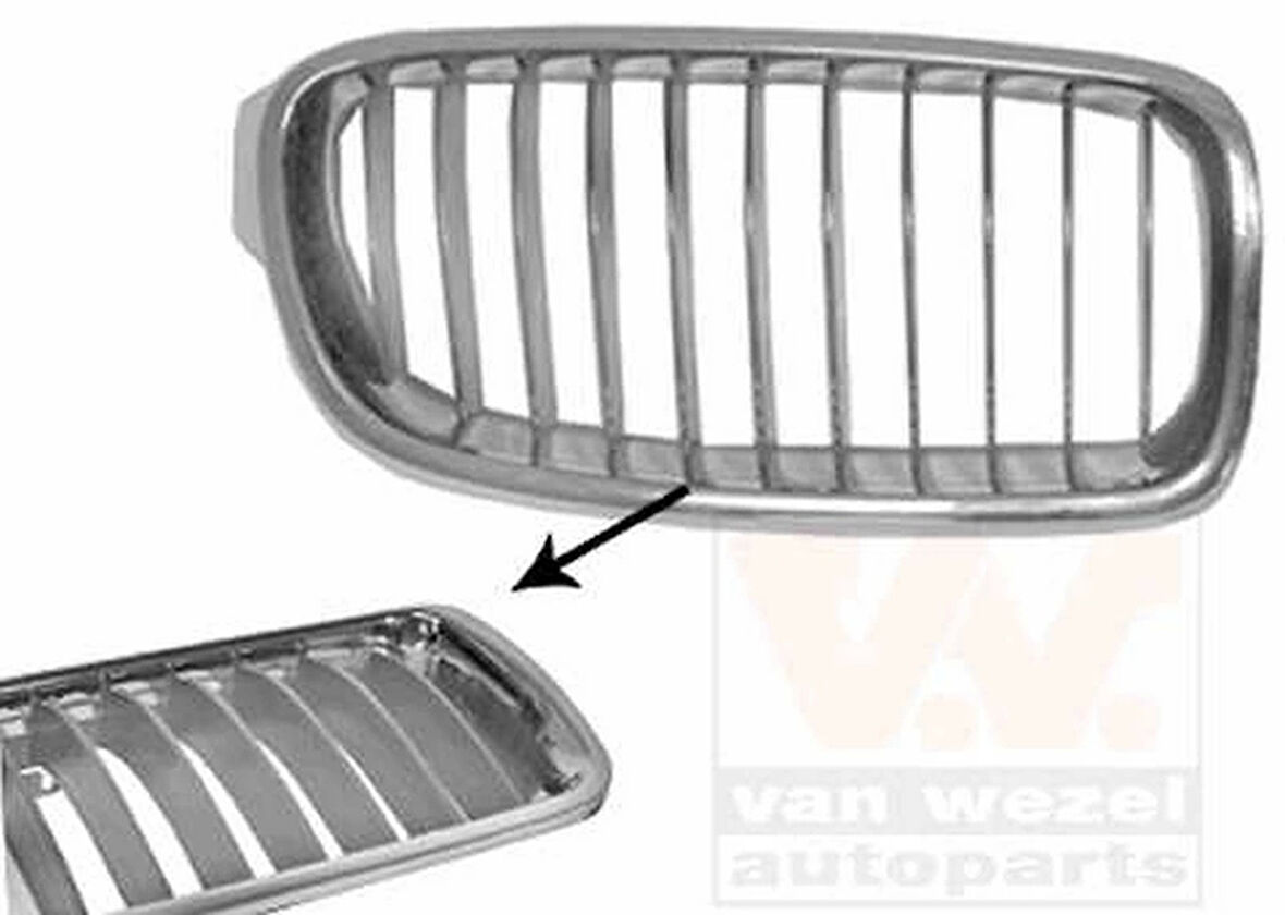 2012-2014 Bmw 3 Serisi Ön Panjur Sağ Nikelajlı İç Petekleri Gri (Modern Line) (Tw) (Adet) (Oem No:51137263480)