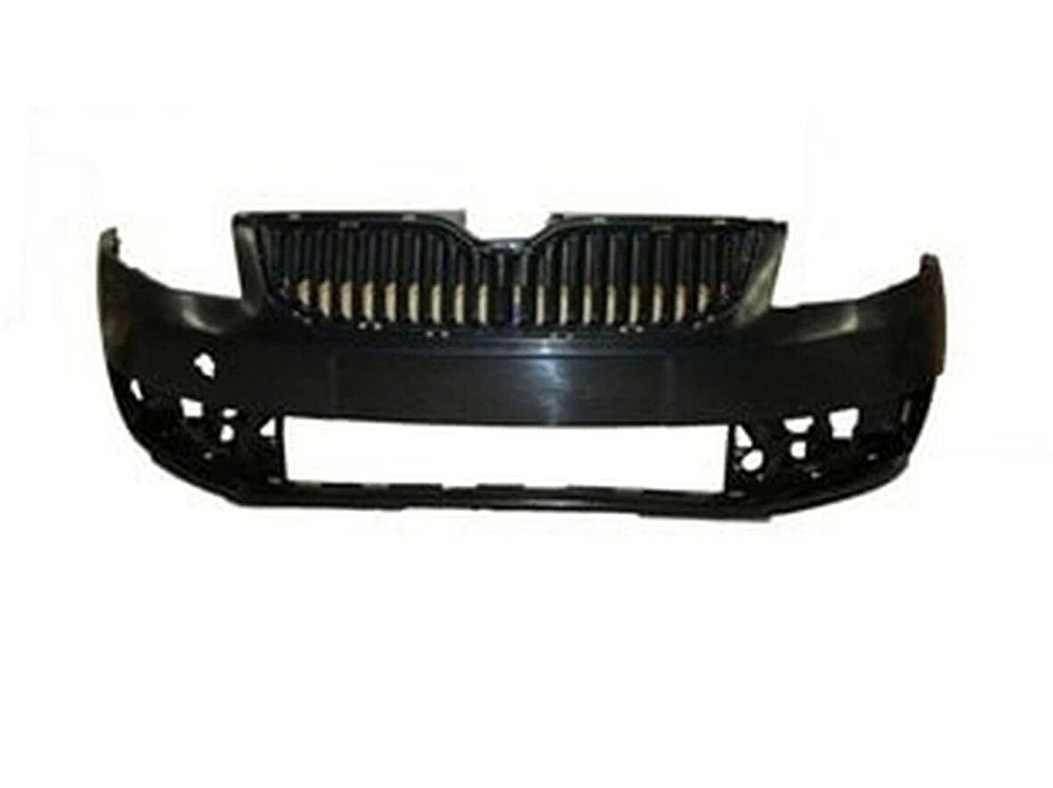 2013-2017 Skoda Octavia Ön Tampon Gri (Sis-Panjur Delikli-Far Yıkama Deliksiz Tyg) (Adet) (Oem No:5E0807217)