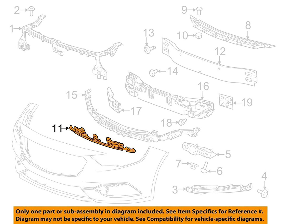 Ön Tampon Iç Takvıyesı : Alt Opel Insıgnıa B Bm 18- (Oem No: 39107472)