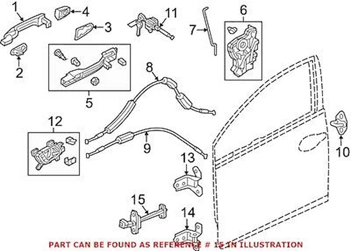 Honda Cıvıc- Hb- 16/21; Ön Kapı Durdurucusu Sağ/Sol Aynı (Adet) (Kapı Gergisi) (Oem No: 72380Tbaa01)