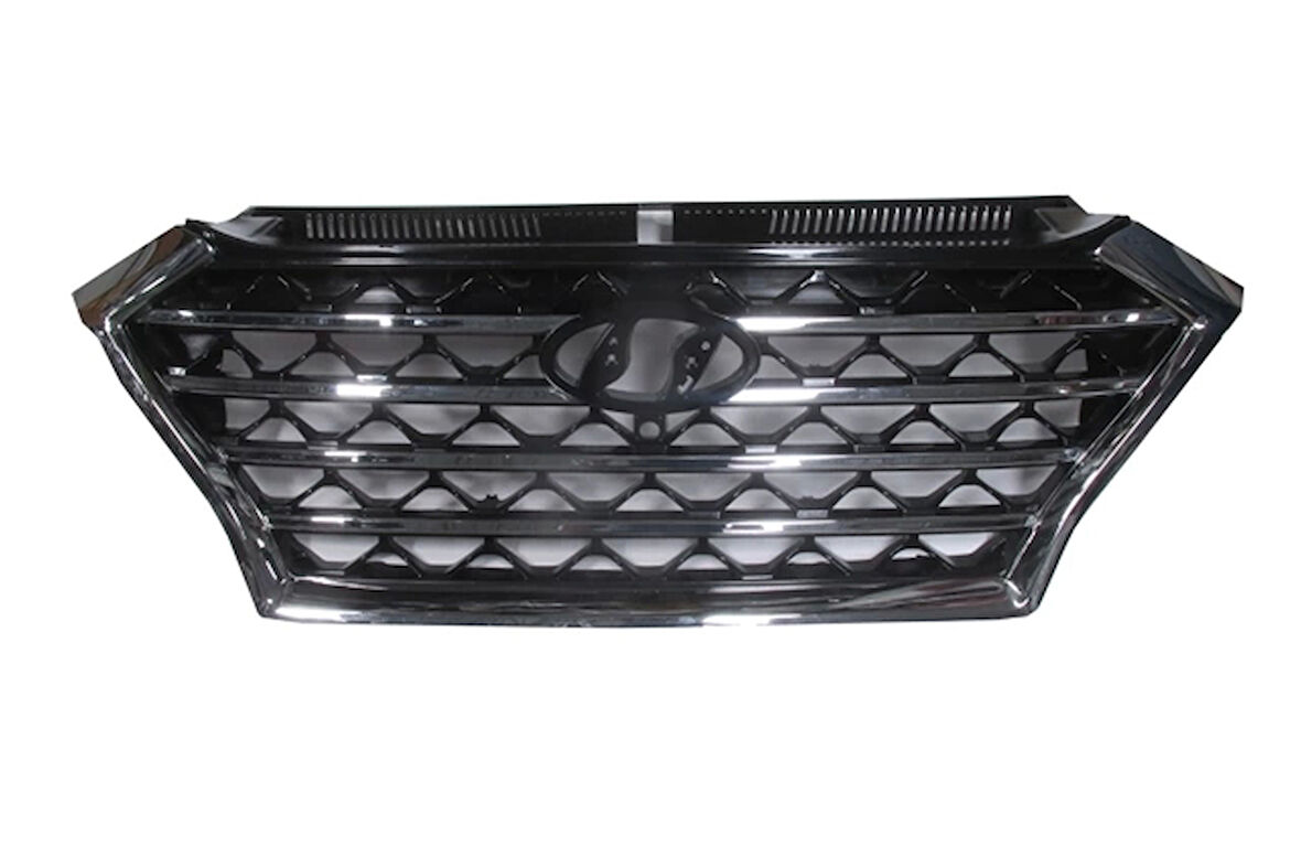 Hyundaı Tucson- 19/20; Ön Panjur Nikelajlı/İç Petekleri Siyah/Sensör Deliksiz/Kamera Delikli(Fpı) (Oem No: 86350-D7600)