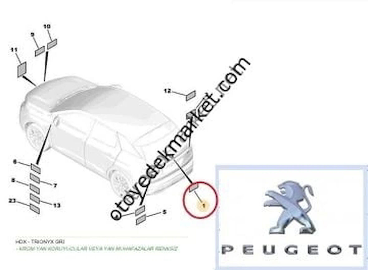 Arma (Arka) Psa 3008/5008 B.M 2016- (Oem No: 98383099Dx)