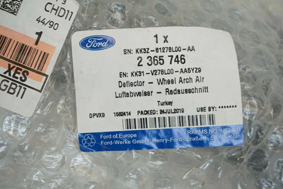 Çamurluk Dodiği Ön Sağ Ford Transıt V-363E Mca Bm 18- (Oem No: Kk31 V278L00 Aa5Yz9)