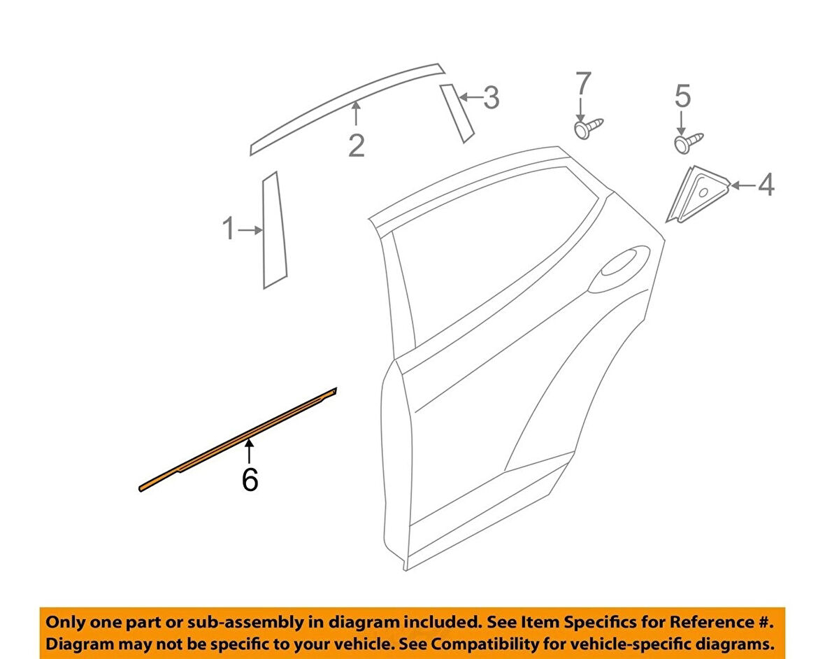 Cam Sıyırıcı Elantra 11-13 Arka Kapı Dış Sağ (Oem No: 83220-3X000)