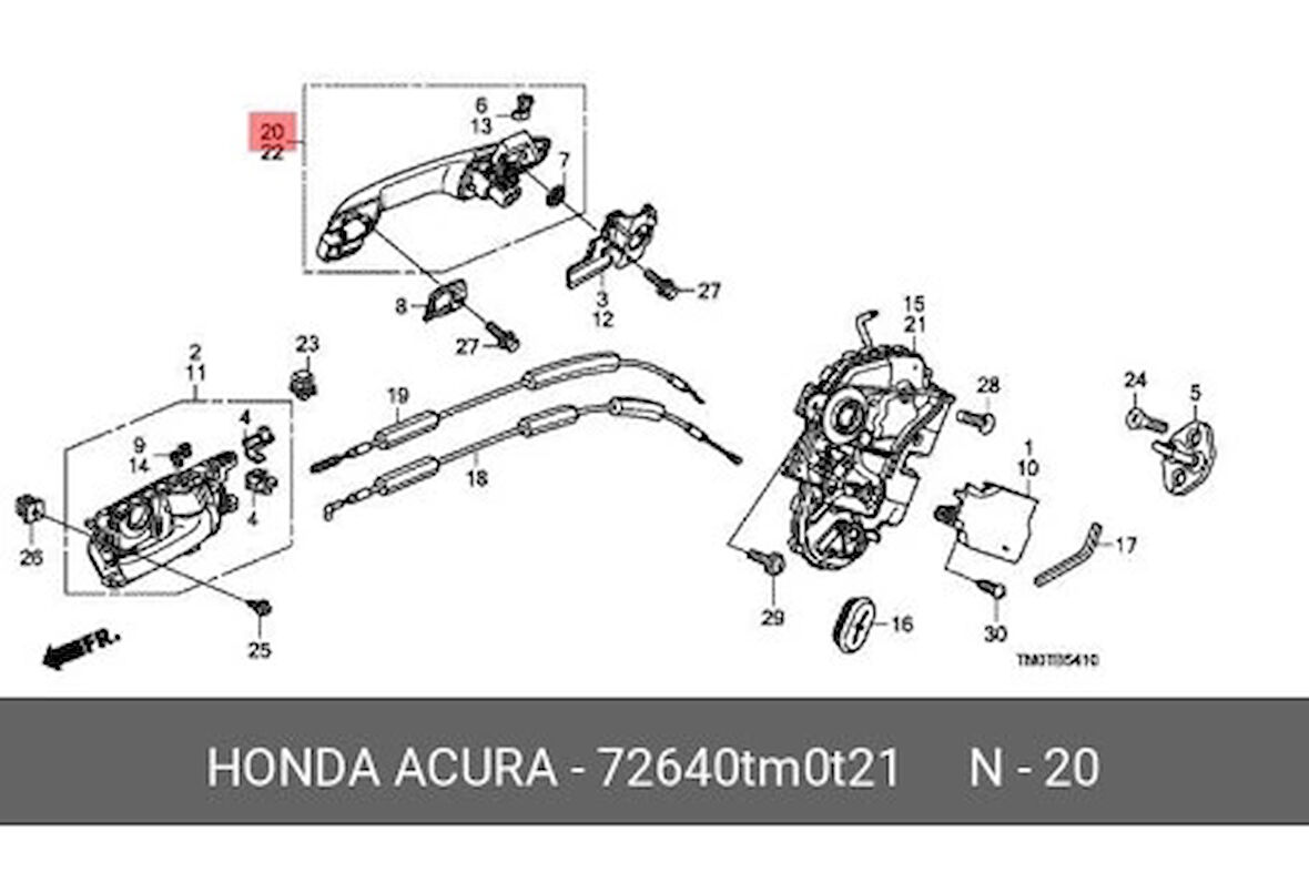 Kapı Kolu Cıty 09-13 Arka Dış Sağ Krom (Oem No: 72640-Tm0-T21)