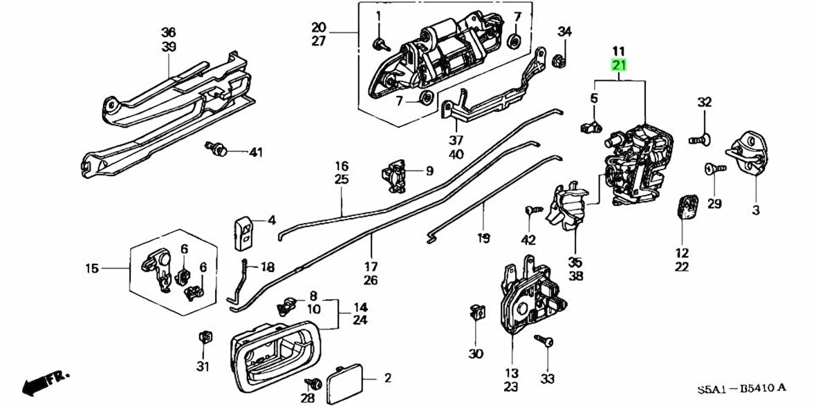 Kilit Kapı Cıvıc 01-06 Sedan Arka Sol (Oem No: 72650-S5A-A11)