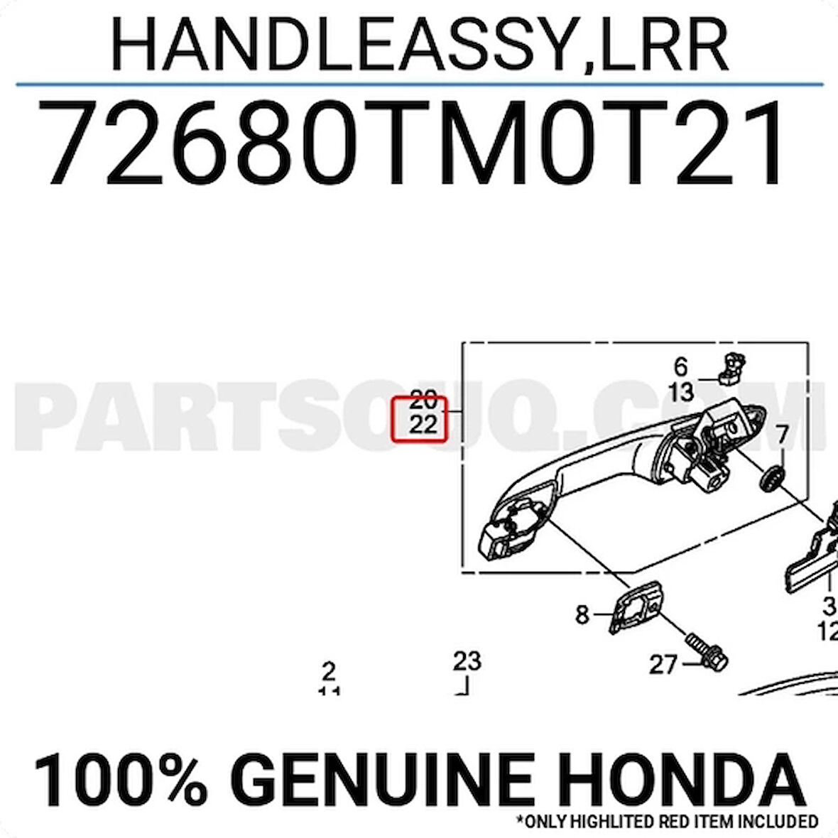 Kapı Kolu Cıty 09-13 Arka Dış Sol Krom (Oem No: 72680-Tm0-T21)