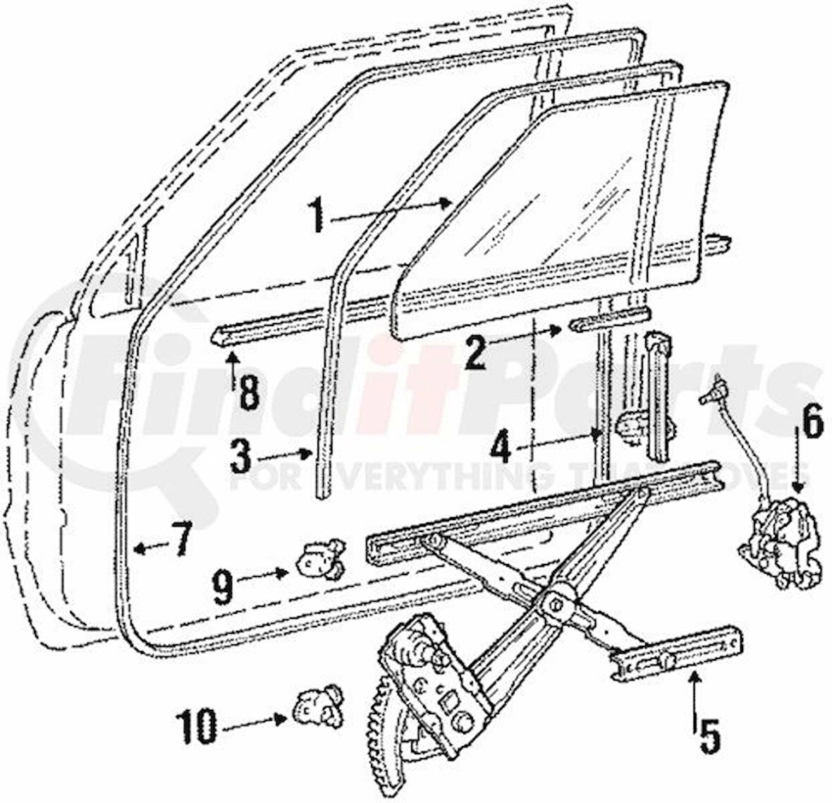 Kilit Kapı L200  90-99 Sağ (Oem No: Mb422204)