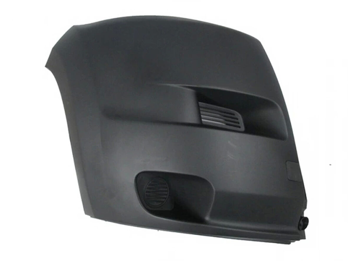 2007-2013 Peugeot Boxer Ön Tampon Ucu Sağ Siyah Sis Deliksiz-Çeki Kapaklı Eurobump Oem No: 7401.Fg