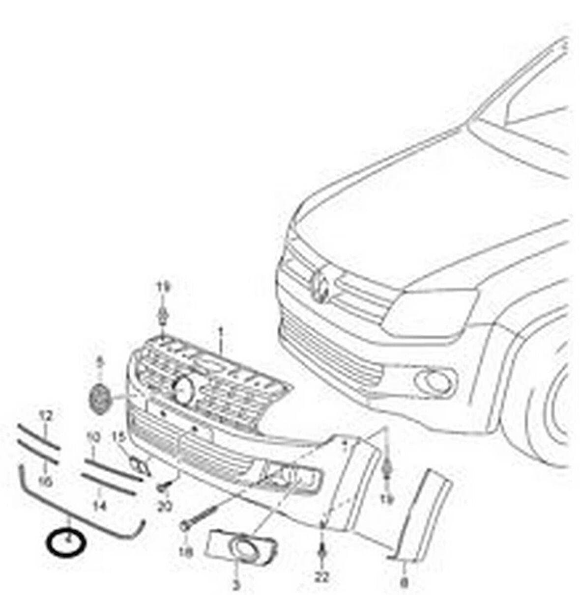Volkswagen Amarok 2012 2017 Panjur Çıtası Krom (Oem No:2Hh8533472Zz)