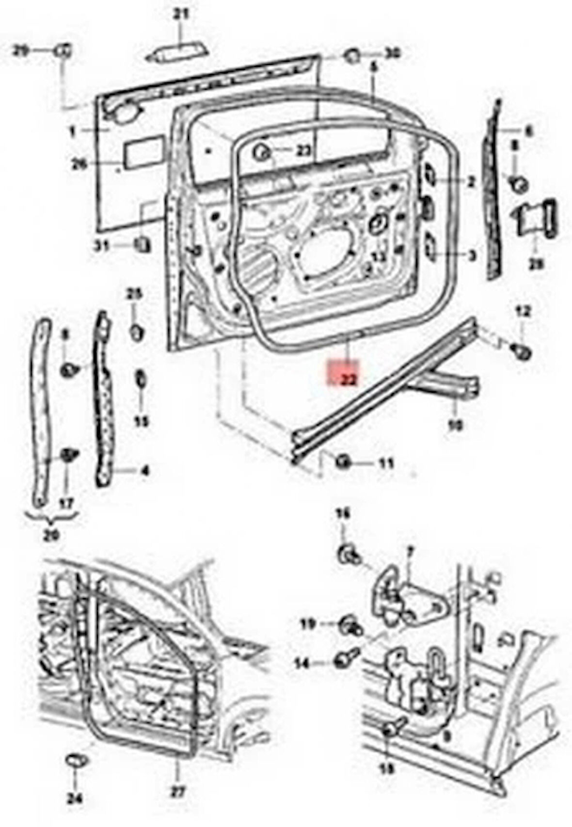 Volkswagen Jetta 2004 2010 Kapı Fitili  (Oem No:1K5837702B5Ap)