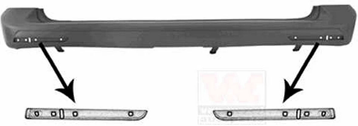 Tampon Transporter T6 (Gri) 2010-2014 Arka (Oem No:7E0807417A7G9) (Adet)