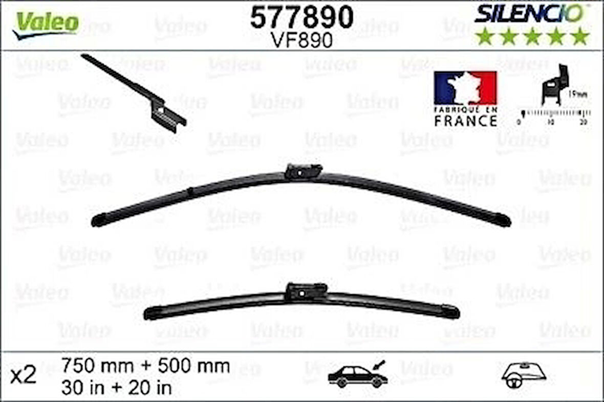 Silecek Süpürgesi Takım Transıt 14Sonrası V363 Aerotwın (750+500Mm) (Oem No: 1852939)