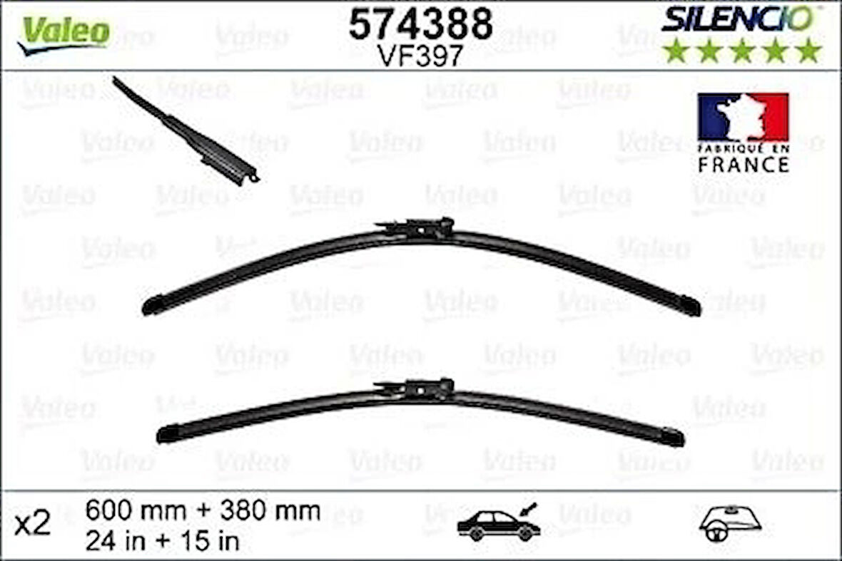 Silecek Süpürgesi Takım Qashqaı 07Sonrası / Panda / Ranger 24'+15'" (600+380Mm)" (Oem No: 28890-Jd900)
