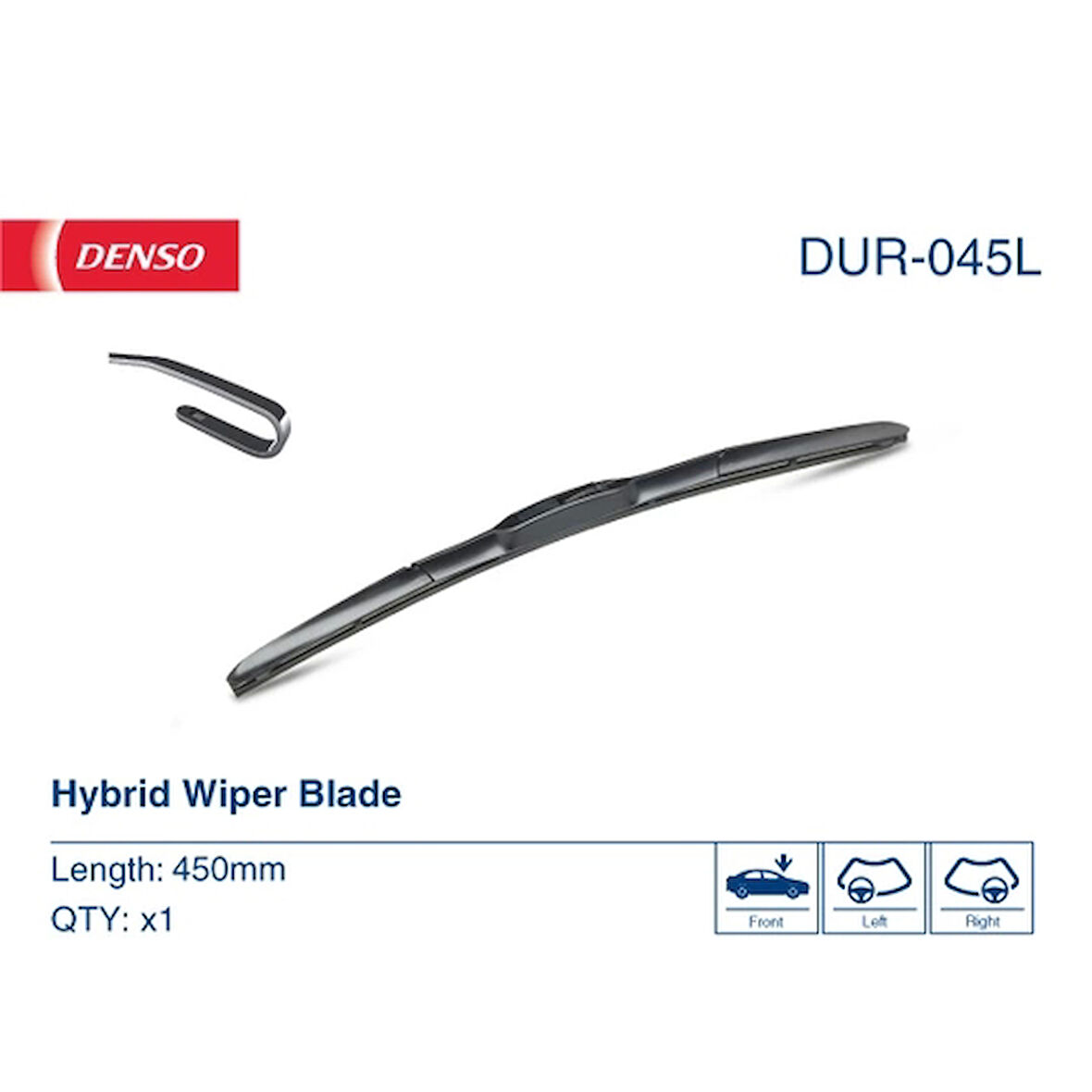 Silecek Süpürgesı Ön Sağ Hybrıd Tıp : 450 Mm Japon Corolla (E10, E11) 1.3:1.4:1.6 93-01 (Oem No: 85212-06160)