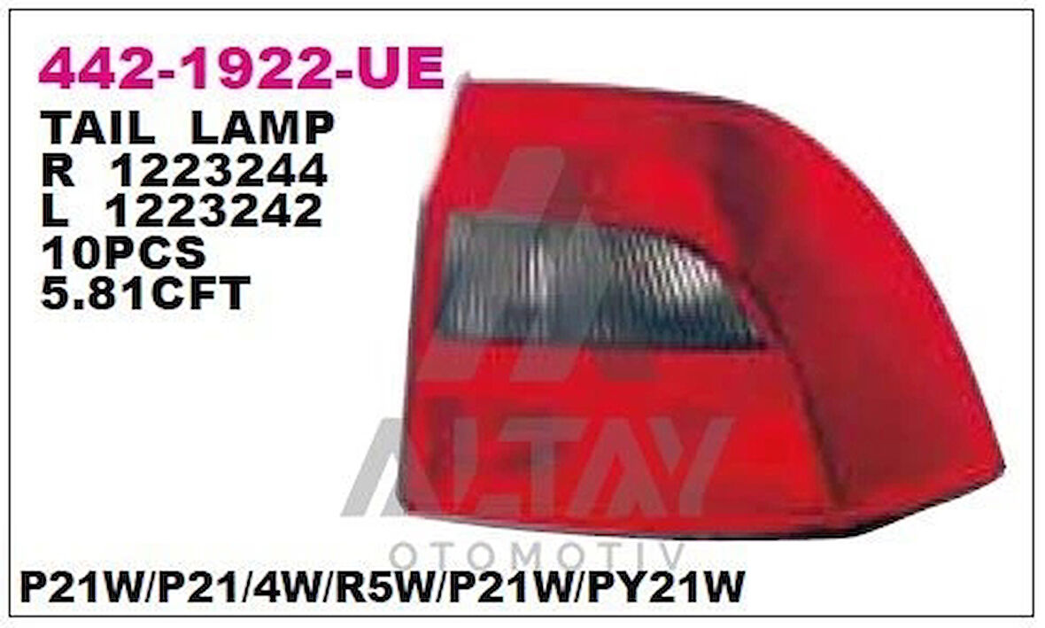 Stop Lambası Vectra B 2009-2002 Sağ (Oem No:1223242)