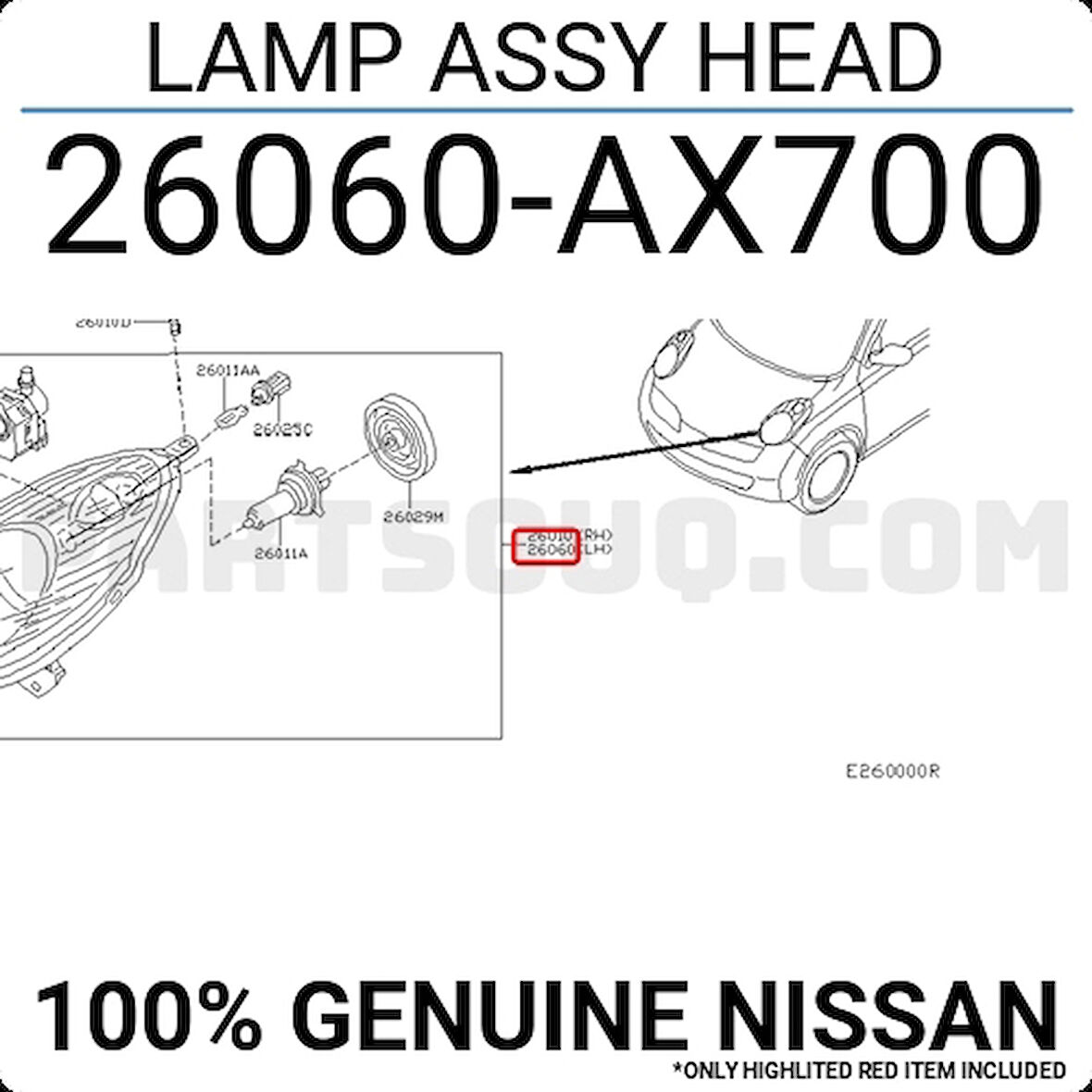 Far Micra 2002-2007 Elektrikli Beyaz Sol (Oem No:26060Ax700)