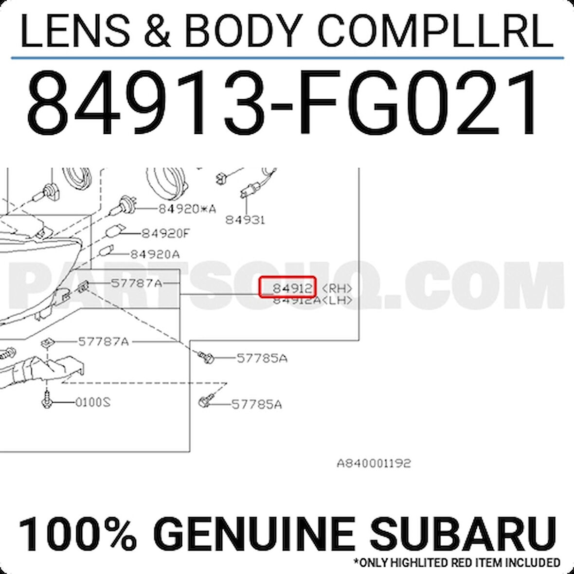 Japon İmpreza (Ge, Gh) 1.5:2.0  2008 2011 Far Sağ Krom (Oem No:84913Fg020)
