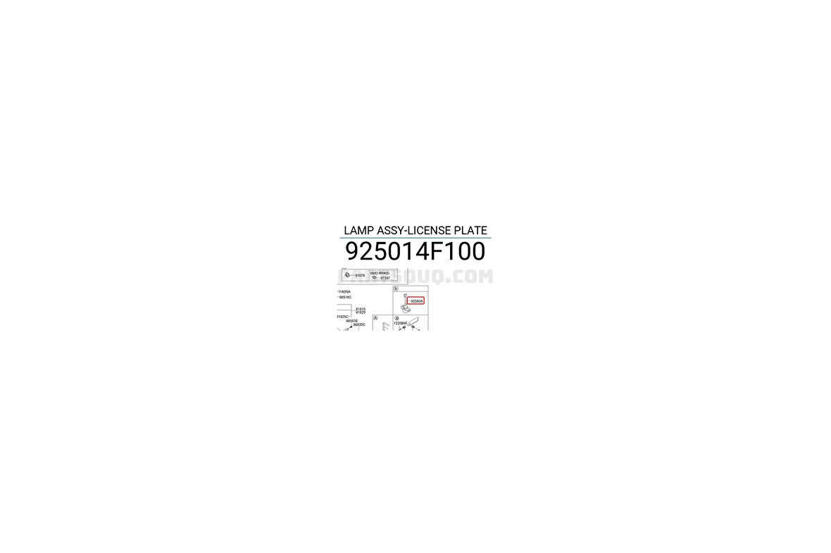 Plaka Lambası H100 L300 Canter (Oem No:925014F100)