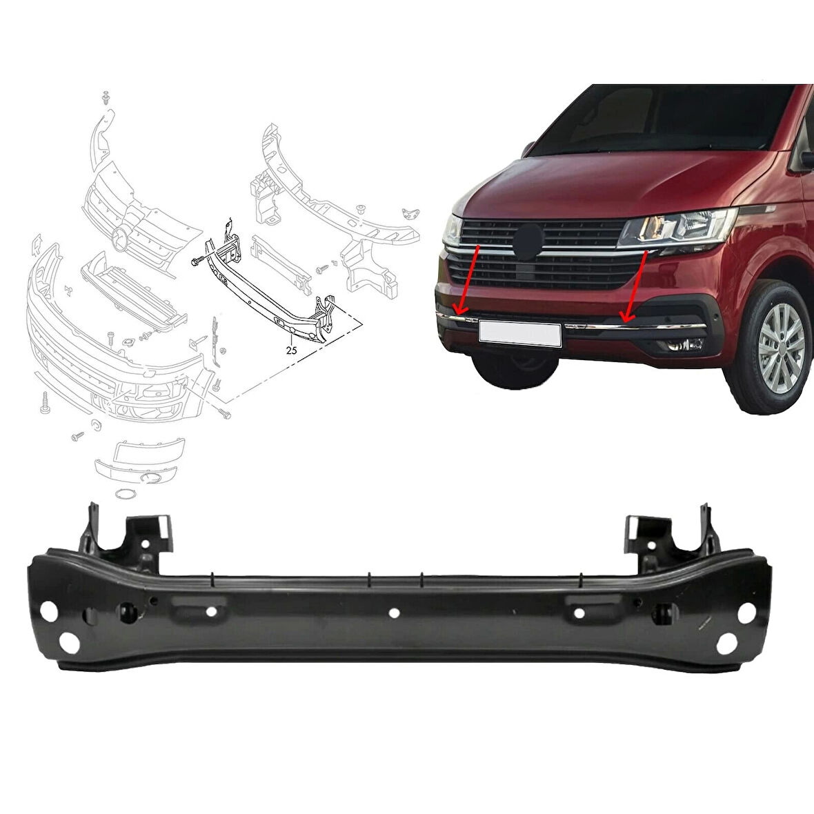 Vw T6 2015- Tampon Demiri Ön  (Oem No:7E0807109K)