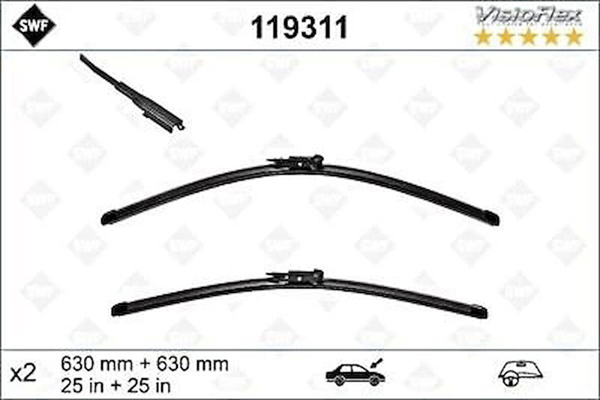 Fiat Iveco Daıly Vı-Honda City (Yenı Kasa) 2014- Silecek Süpürgesı Ön Takım 630 / 630 Mm (Oem No:5801607103)