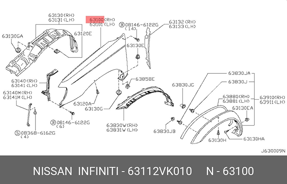 Çamurluk Pıckup 2003 Sonrası Skystar (Dodikli Tip) Ön Sağ (Oem No:63112Vk010)