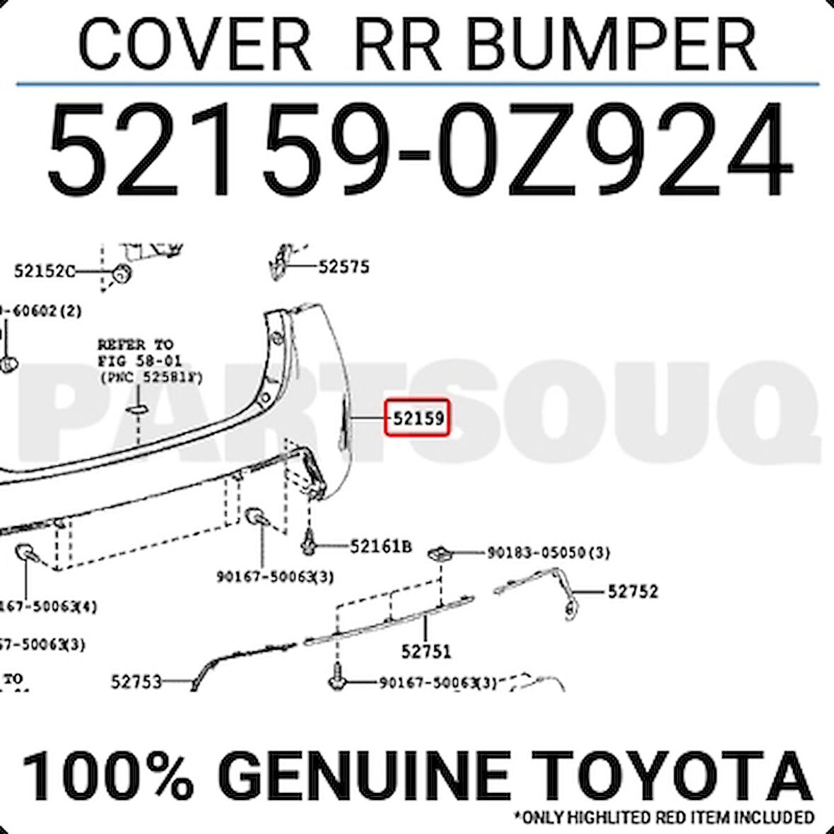 Tampon Auris 2015-2018 Arka (Oem No:521590Z924)